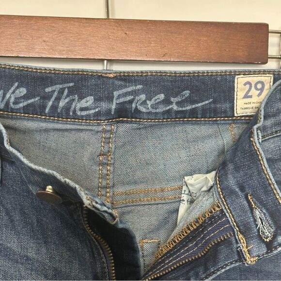 Free People We The Free Sunny Distressed Raw Hem Skinny Jeans Size 29 - Picture 8 of 9